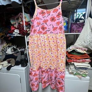 Hanna Andersson sz12 Pink and Orange Floral Sun Dress